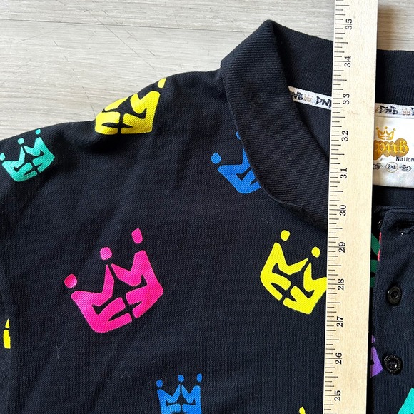 Rare Vintage PNB Nation Men’s 2XL Neon Crown Logo Hip Hop Graffiti Style Shirt - Picture 9 of 9
